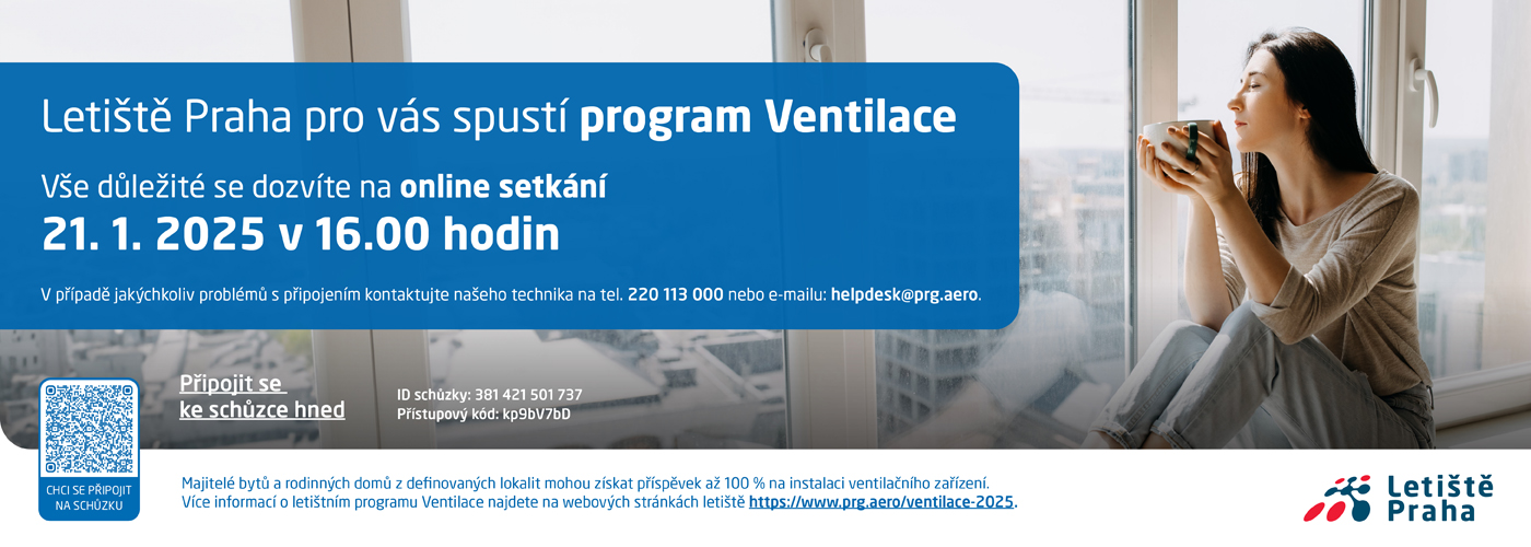 Letiště Praha opět vyhlašuje program Ventilace